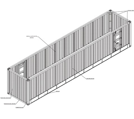 40' OPEN TOP GROOVE CONTAINER